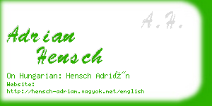 adrian hensch business card